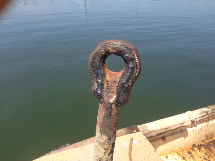 A freshly welded eye will add years to the life of your mushroom anchor