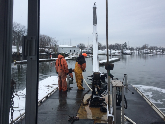 Mooring action in the snow!